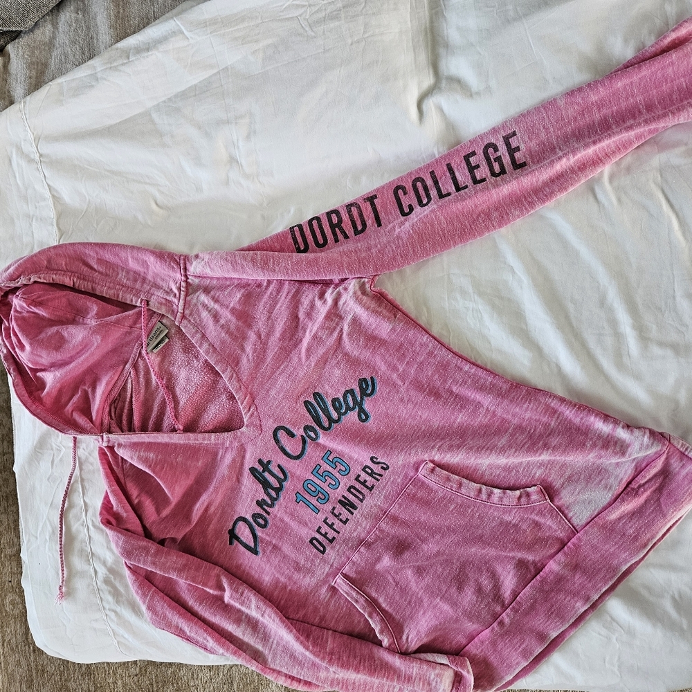 ❌️❌️SOLD❌️❌️Dordt College University Womens Medium Pink Pullover Hoodie - Picture 6 of 12